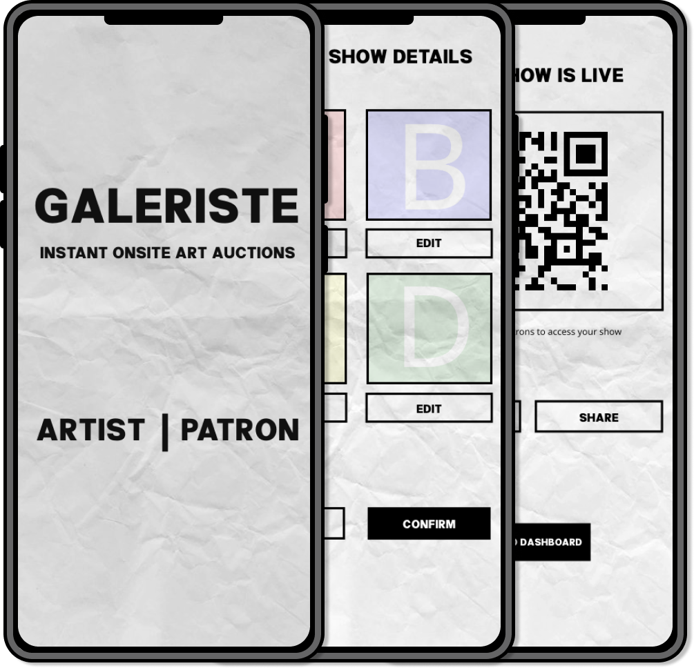 Galeriste mobile mockup